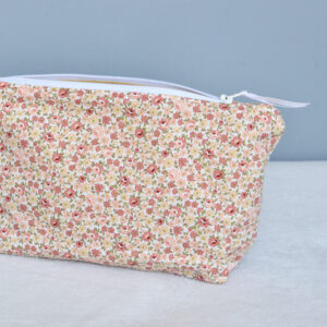 Trousse tissu fleuri
