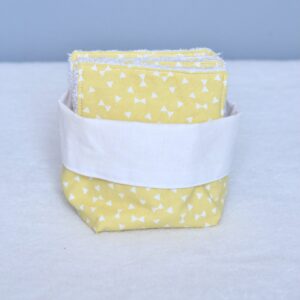 lingettes lavables bambou jaune