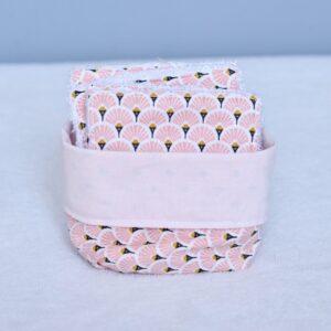 lingettes lavables bambou rose