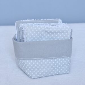 lingettes lavables bambou gris