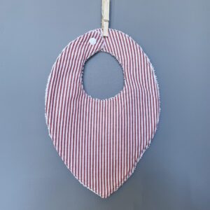 bavoir bandana rayé rouge