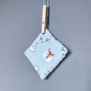 lingettes lavables coton bébés animaux